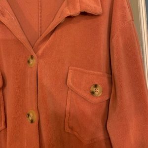 Fuzzy Button Up Shirt